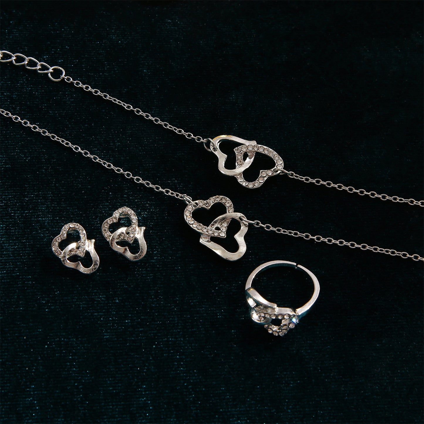 4 Pc Heart To Heart Jewelry Set