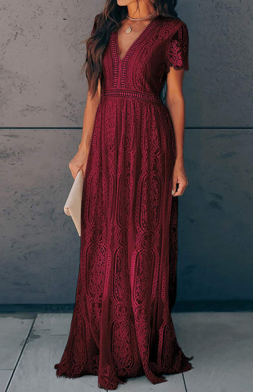 Women's  Fill Your Heart, Lace, Maxi Dress