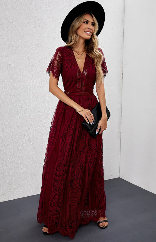 Women's  Fill Your Heart, Lace, Maxi Dress