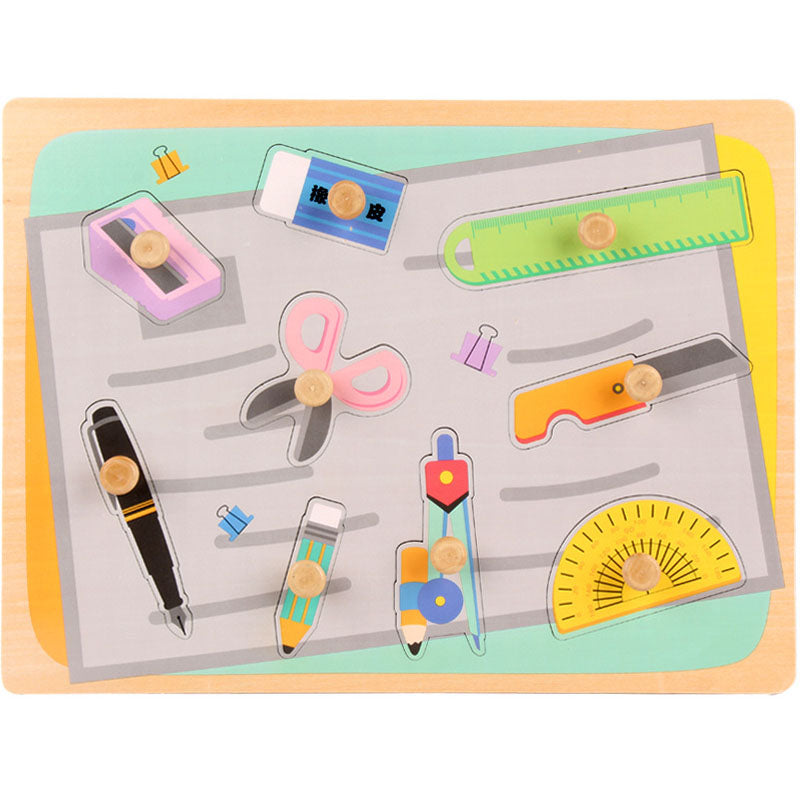 Children's wooden puzzle toys