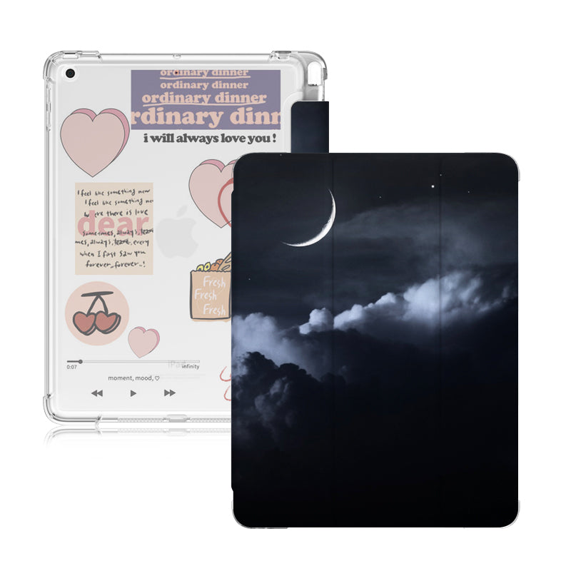 Silicone covered flat shell & stickers, Compatible with Apple IPad