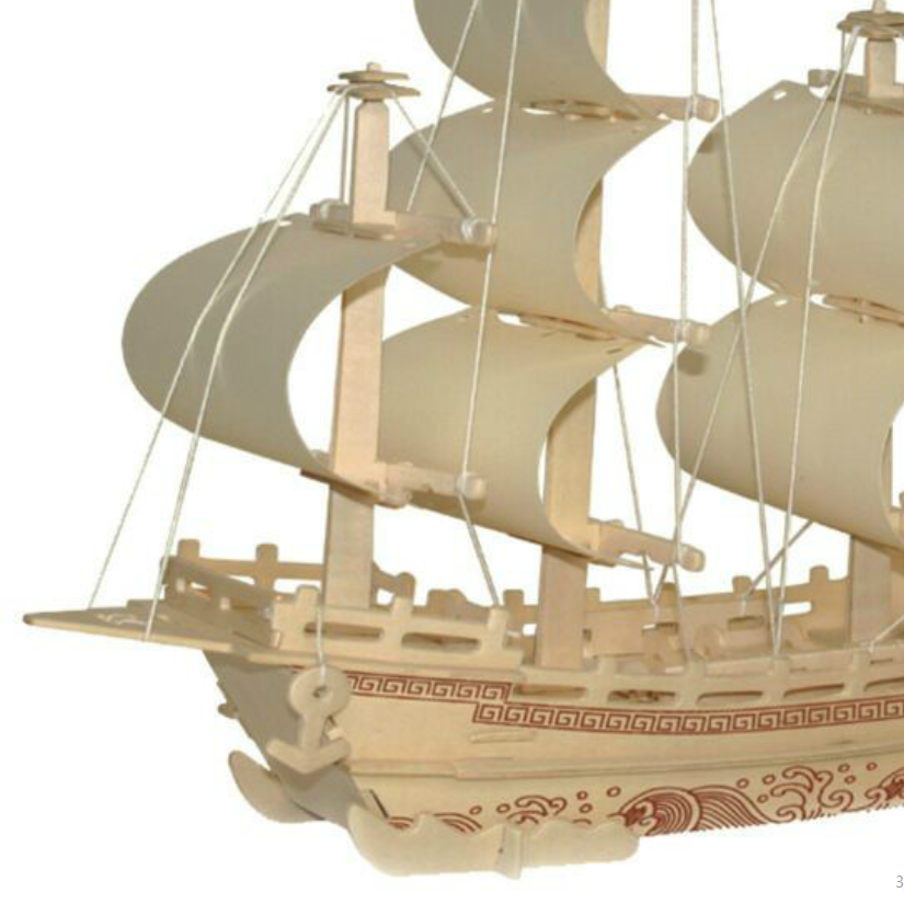 3D three-dimensional Silk Merchant ship