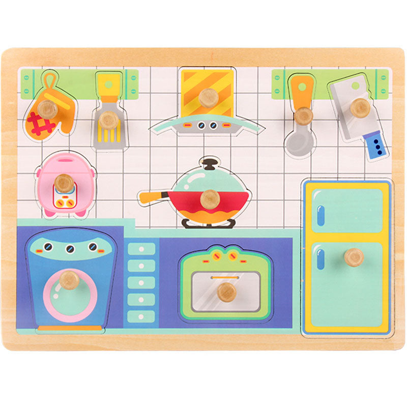 Children's wooden puzzle toys