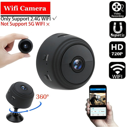 A9, HD 720P 2.4G Wifi, IP, Night Vision, Smart Home Security Wireless Mini Camcorder camera, w/Mobile Remote View Video Surveillance, Motion Detection Alarm