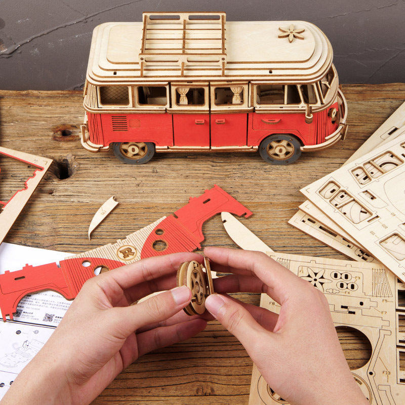 Assembling Camper model educational toy