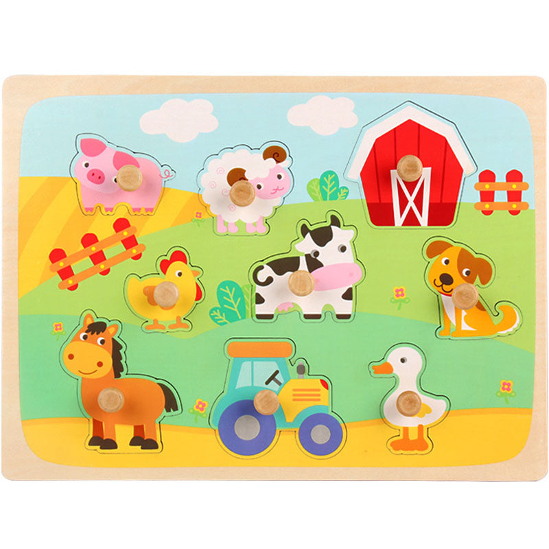 Children's wooden puzzle toys