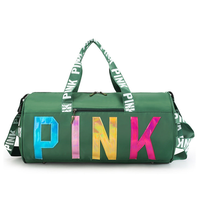 Ladies "PINK" Letters Traveling Duffle Bag