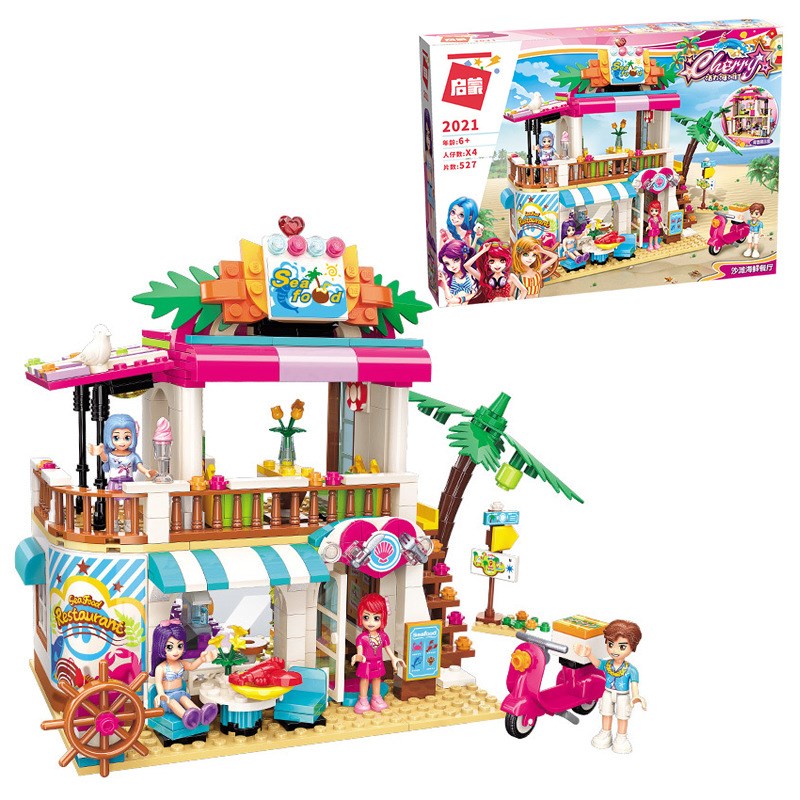 Beach Girl Vacation building blocks