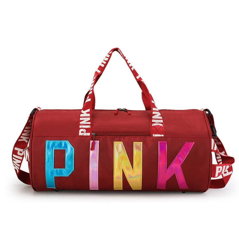 Ladies "PINK" Letters Traveling Duffle Bag