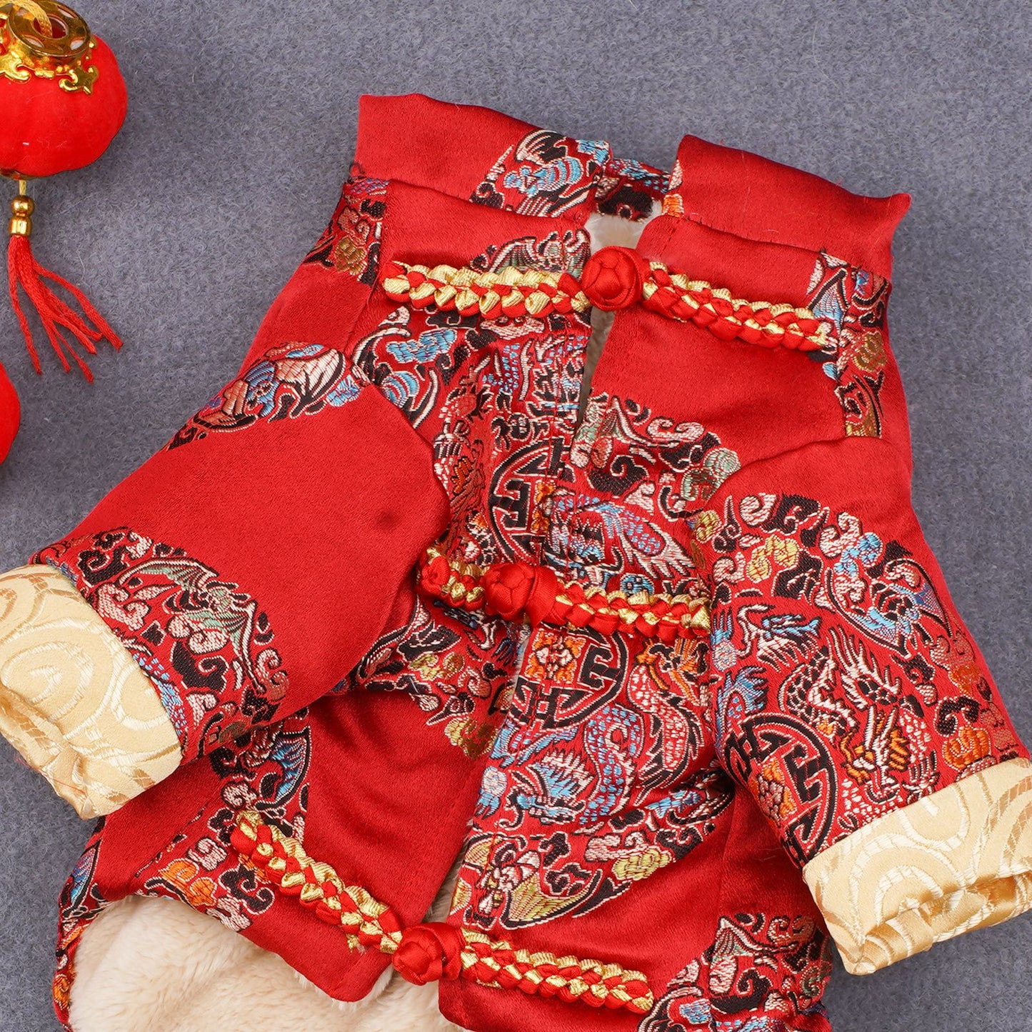 Chinese New Year Pet Dress , Spring Festival Tang Clothes