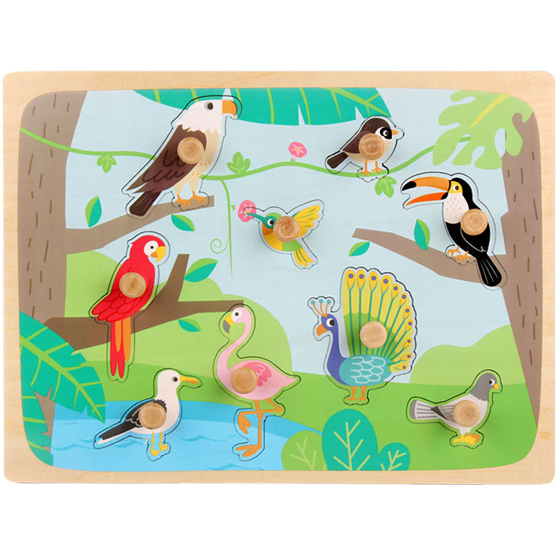 Children's wooden puzzle toys