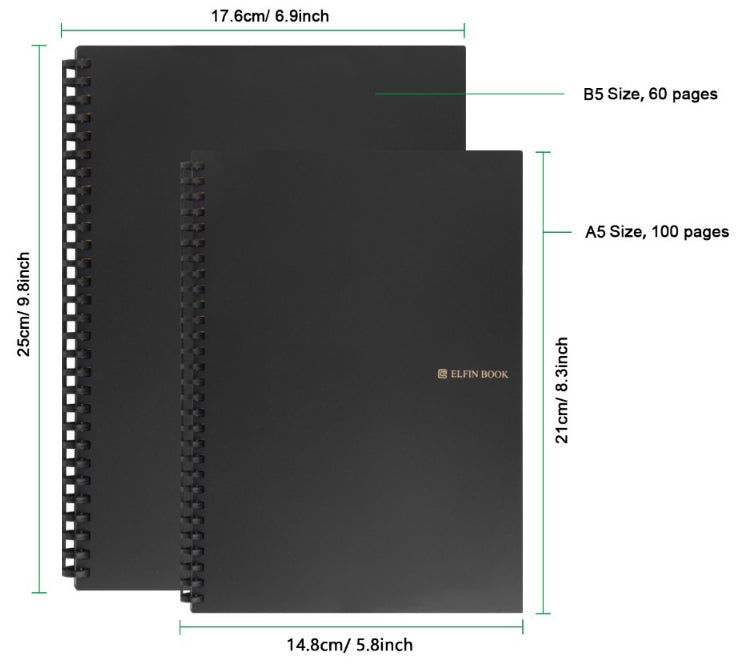 Elfinbook Smart Notebook,  Reusable with APP Scanning