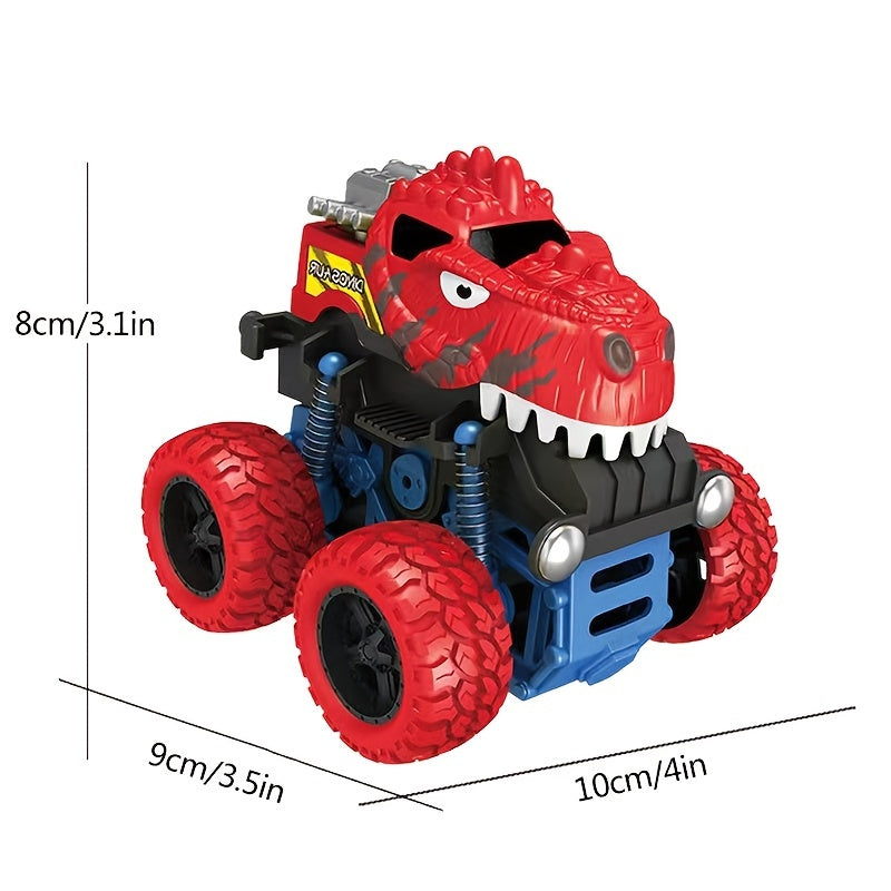 Dinosaur Inertial Toy, Friction Powered Push And Go Monster Trucks