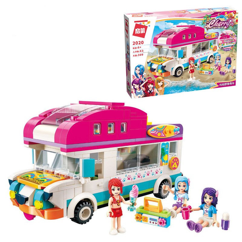 Beach Girl Vacation building blocks