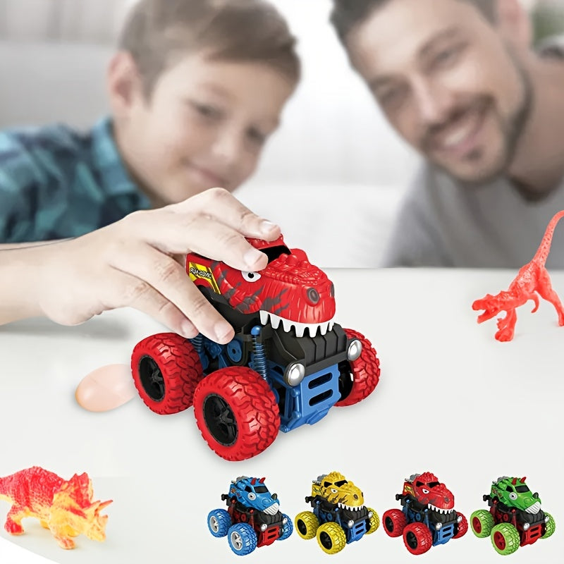 Dinosaur Inertial Toy, Friction Powered Push And Go Monster Trucks