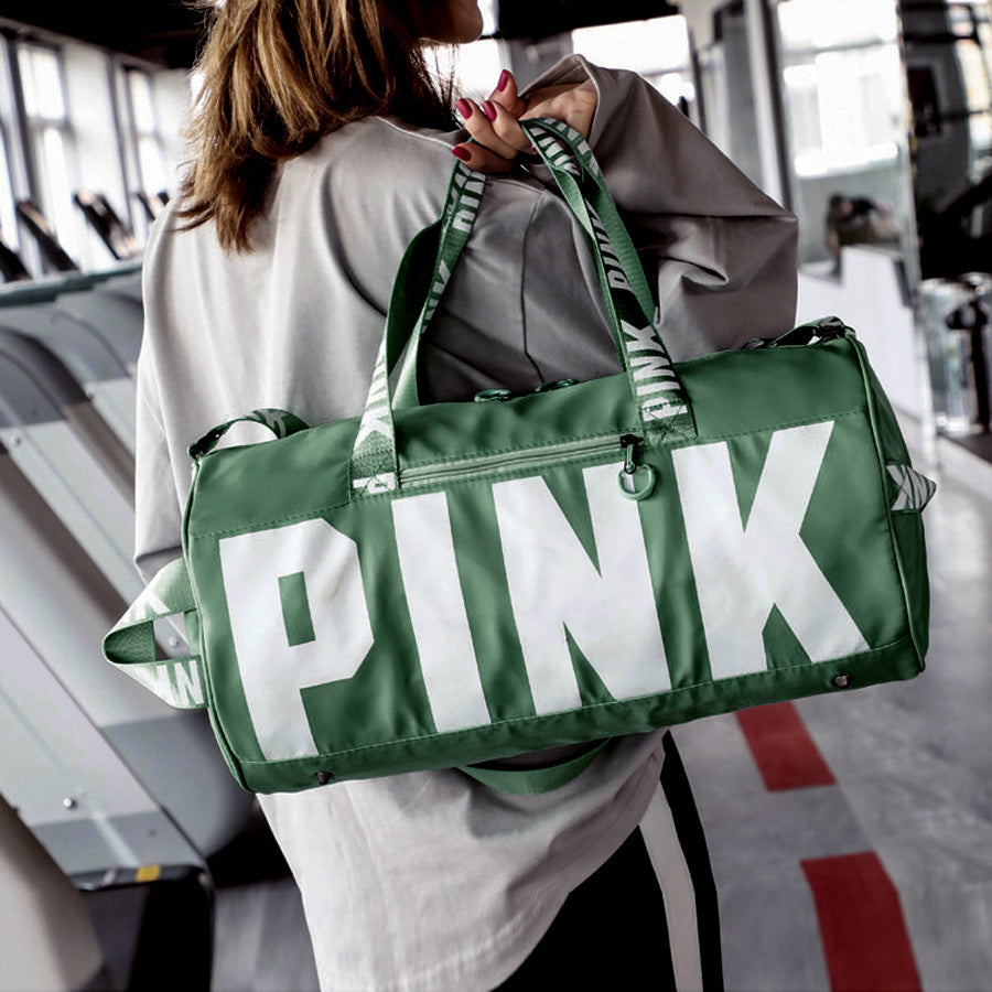 Ladies "PINK" Letters Traveling Duffle Bag