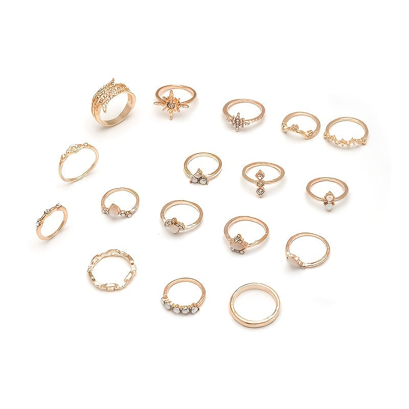 17-Piece Ring Set Zicron Set Ring Jewelry