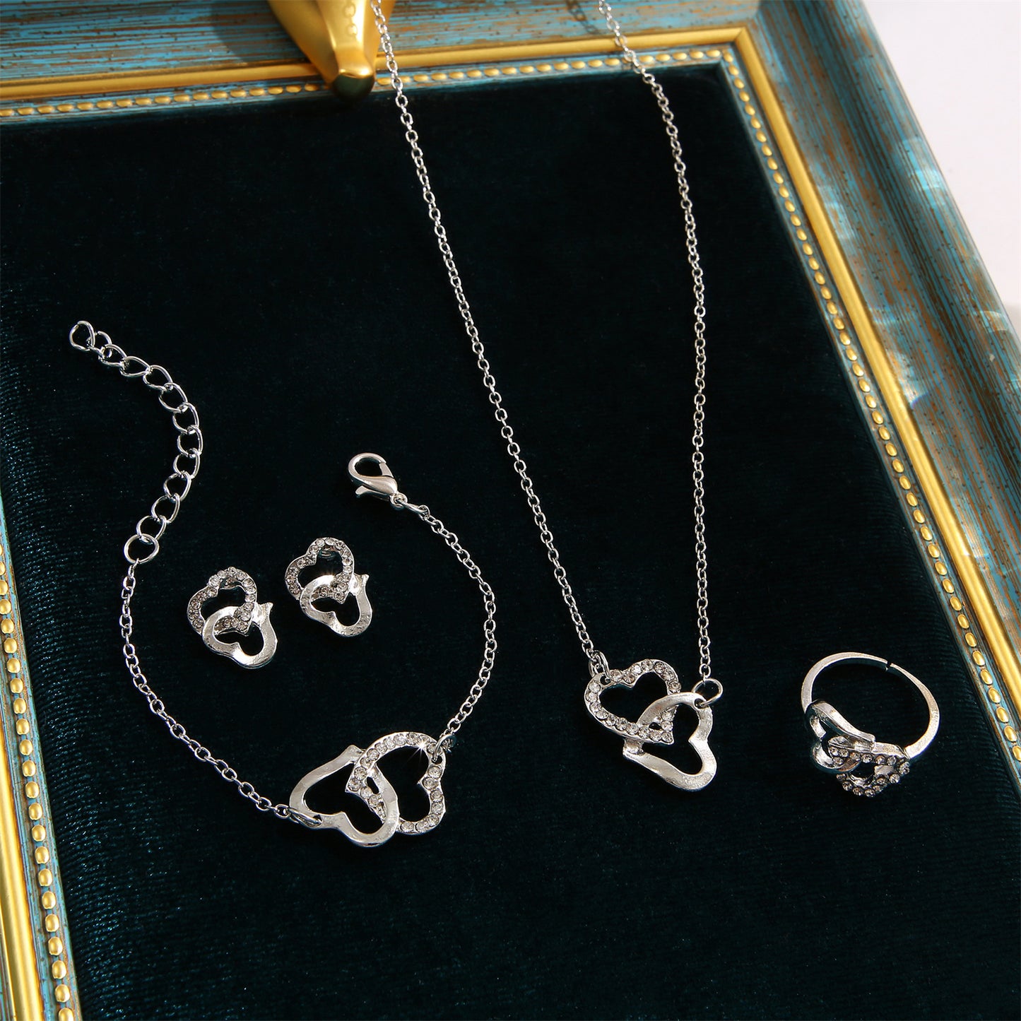 4 Pc Heart To Heart Jewelry Set