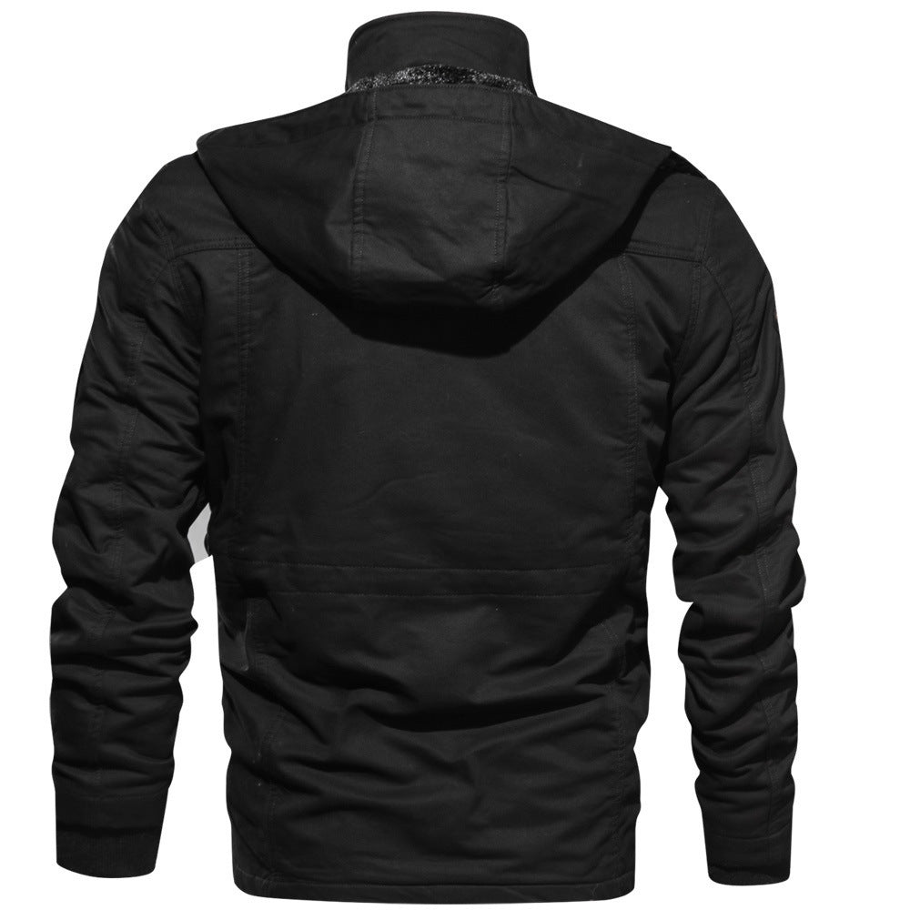 Mountain Skin, Men's Winter Fleece Jacket, with Hood