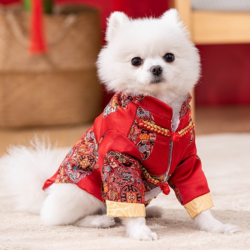 Chinese New Year Pet Dress , Spring Festival Tang Clothes