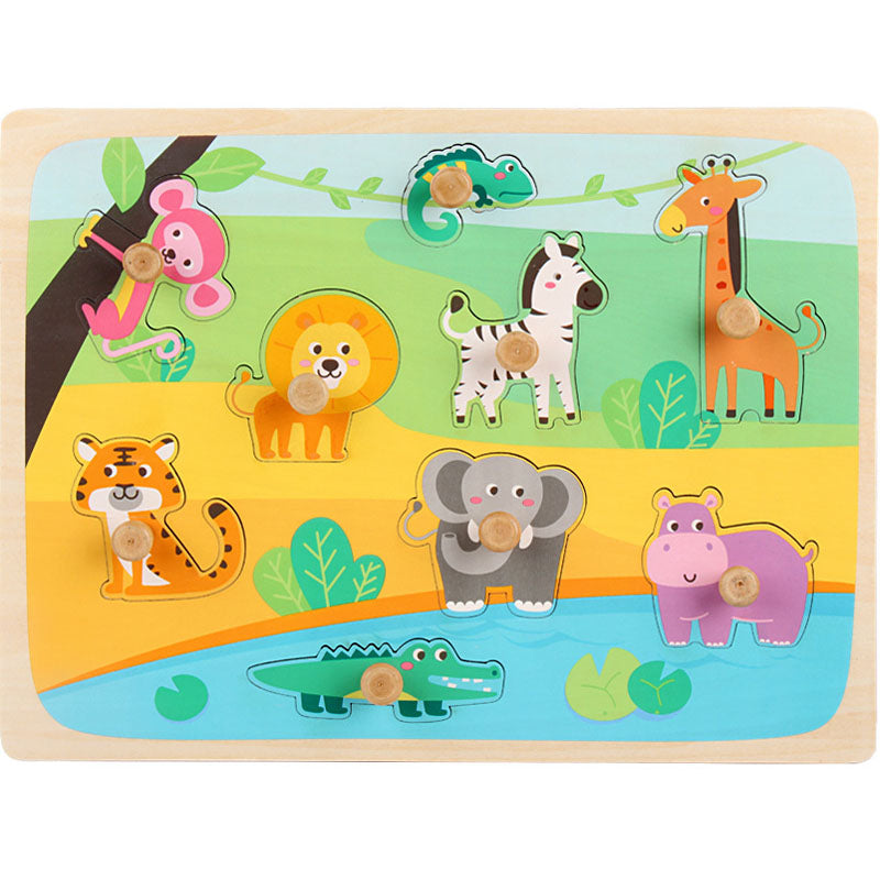 Children's wooden puzzle toys