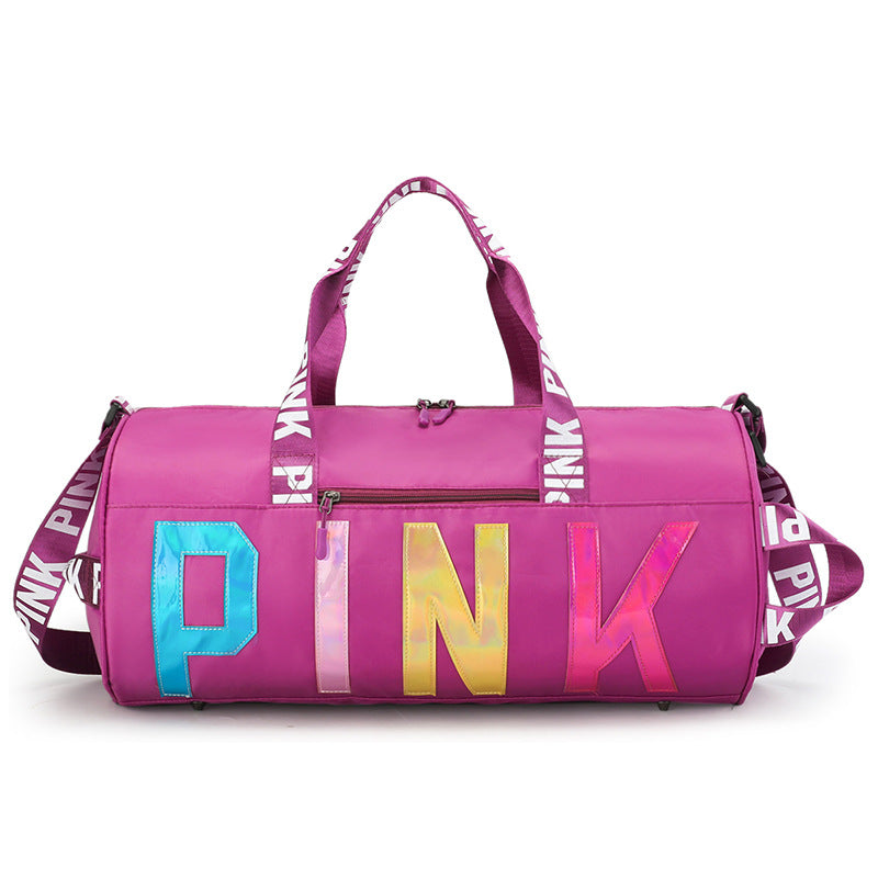 Ladies "PINK" Letters Traveling Duffle Bag