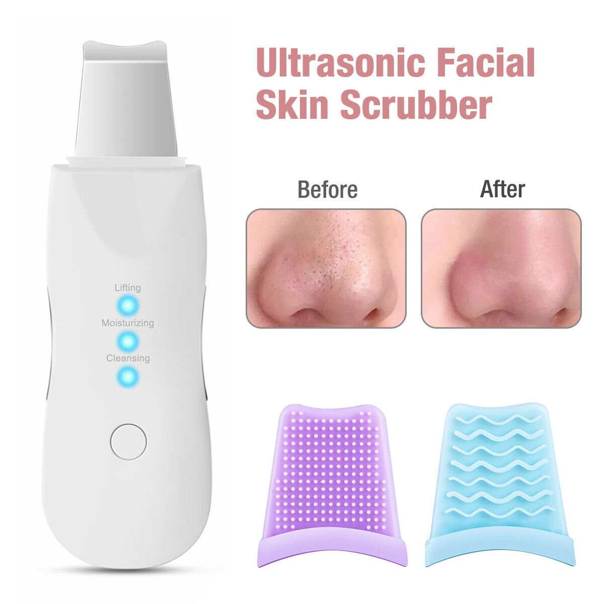 Ultrasonic, Deep Facial Cleaning Machine, with Peeling Shovel, Facial Pore Cleaner, & Pore Blackhead Remover