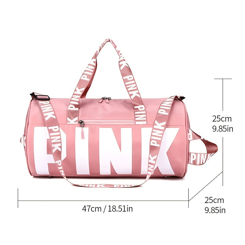 Ladies "PINK" Letters Traveling Duffle Bag