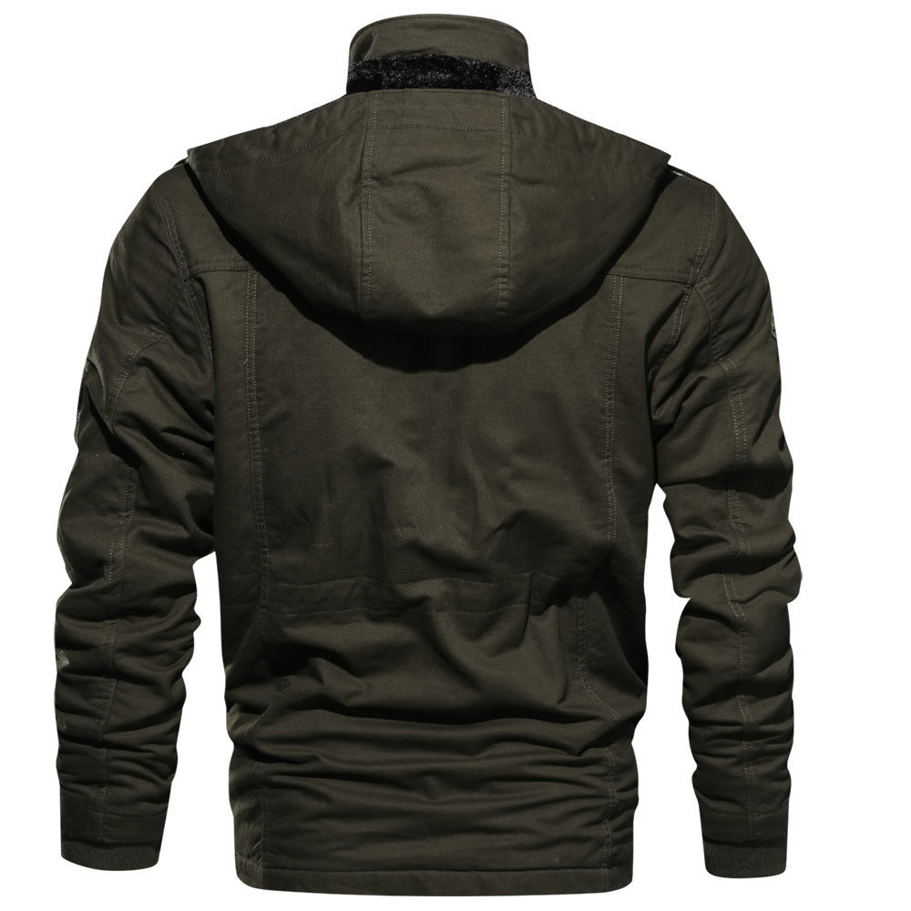 Mountain Skin, Men's Winter Fleece Jacket, with Hood