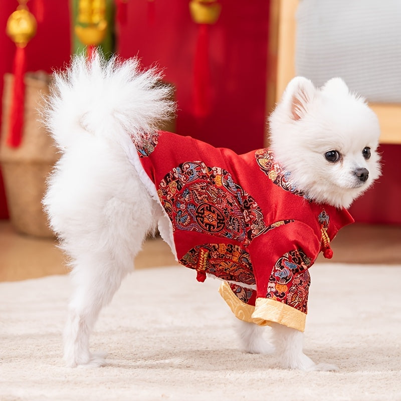 Chinese New Year Pet Dress , Spring Festival Tang Clothes