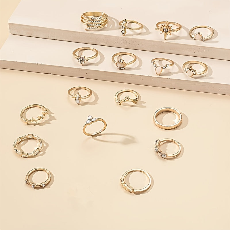 17-Piece Ring Set Zicron Set Ring Jewelry