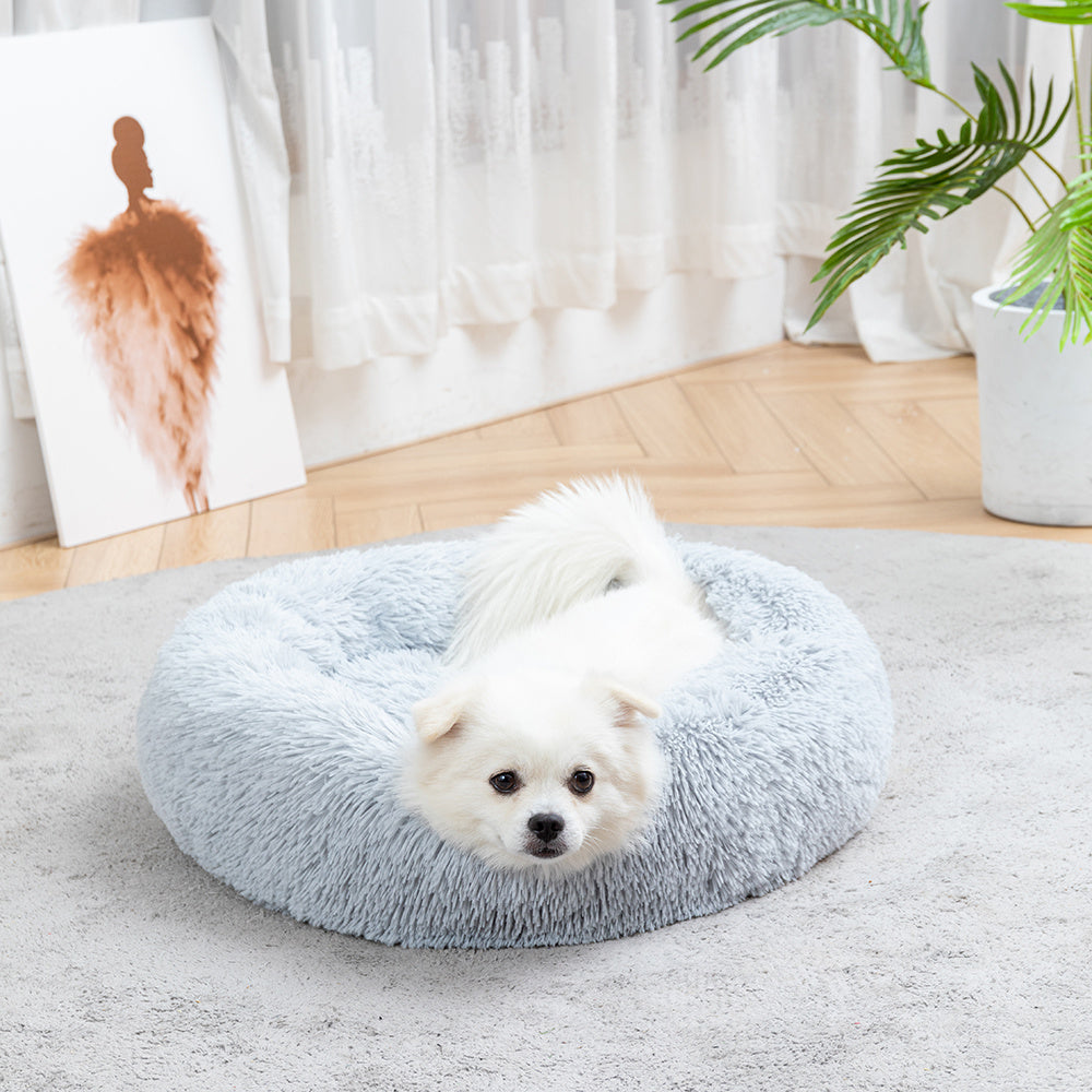 Calming Plush Pet Cushion, Sofa Pet Bed, Fluffy Pillow Nest For Small & Medium Animals