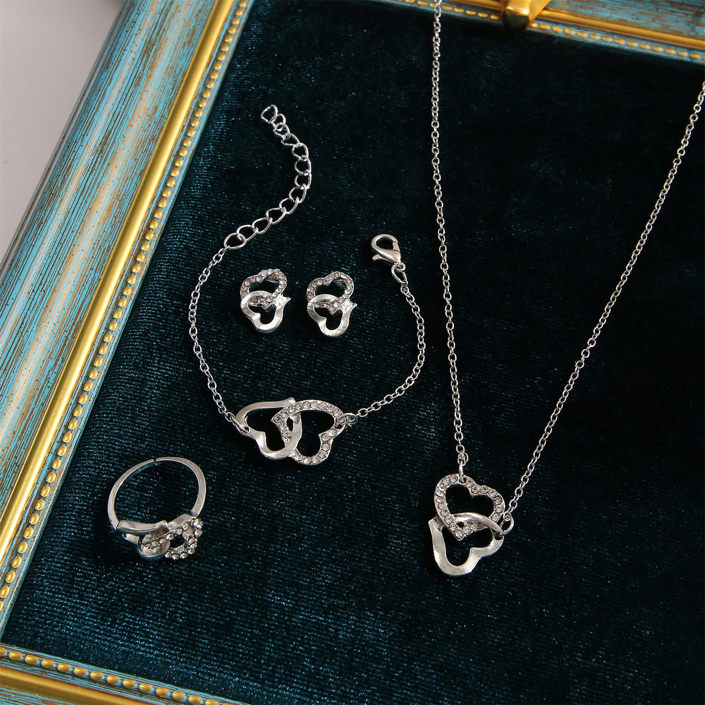 4 Pc Heart To Heart Jewelry Set