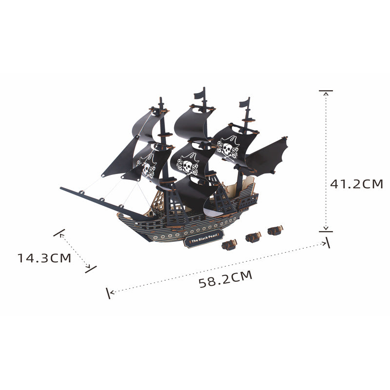 Asian Ship, Wooden 3D Puzzle Toys