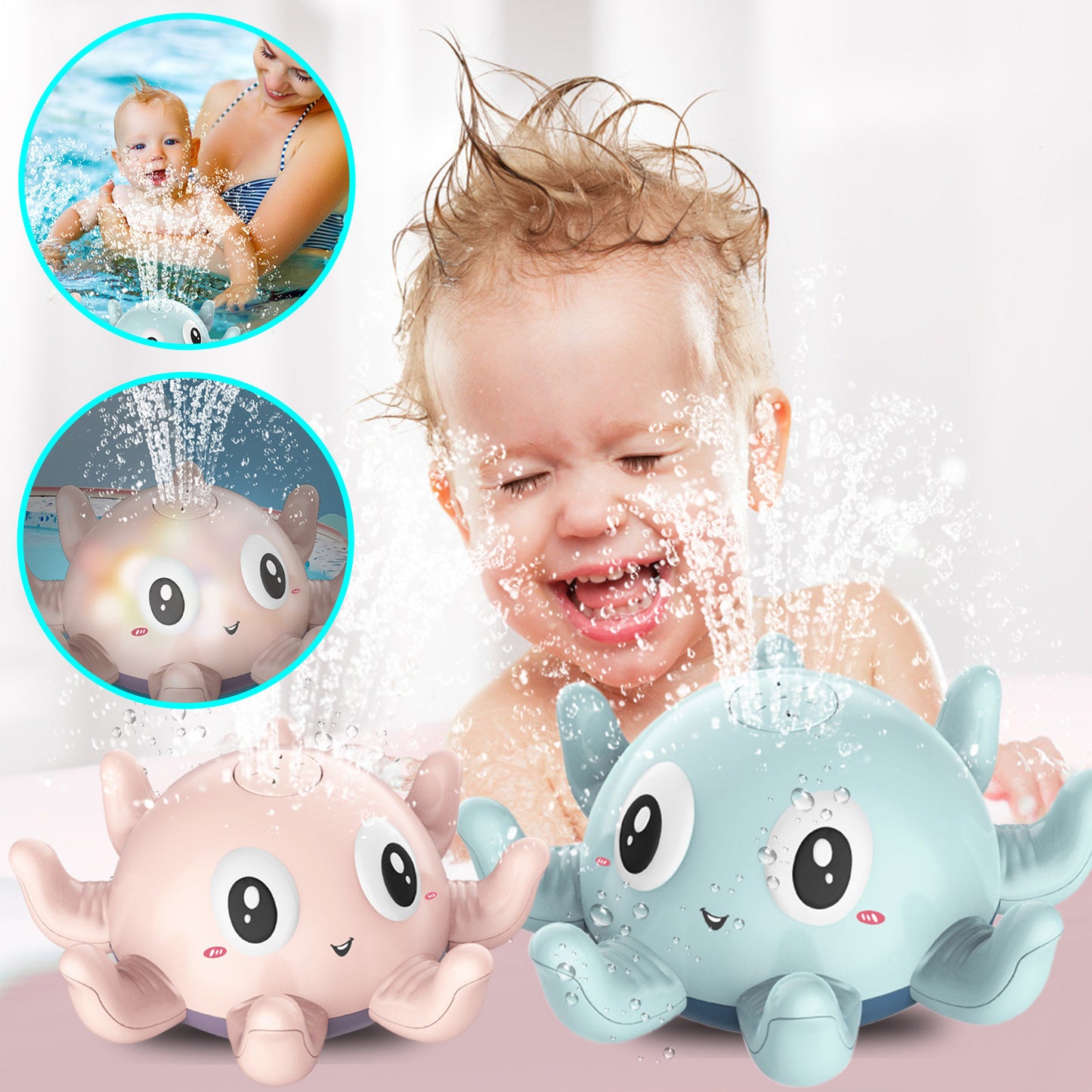 Children's Automatic Water Spraying Octopus Bath/Pool Toy