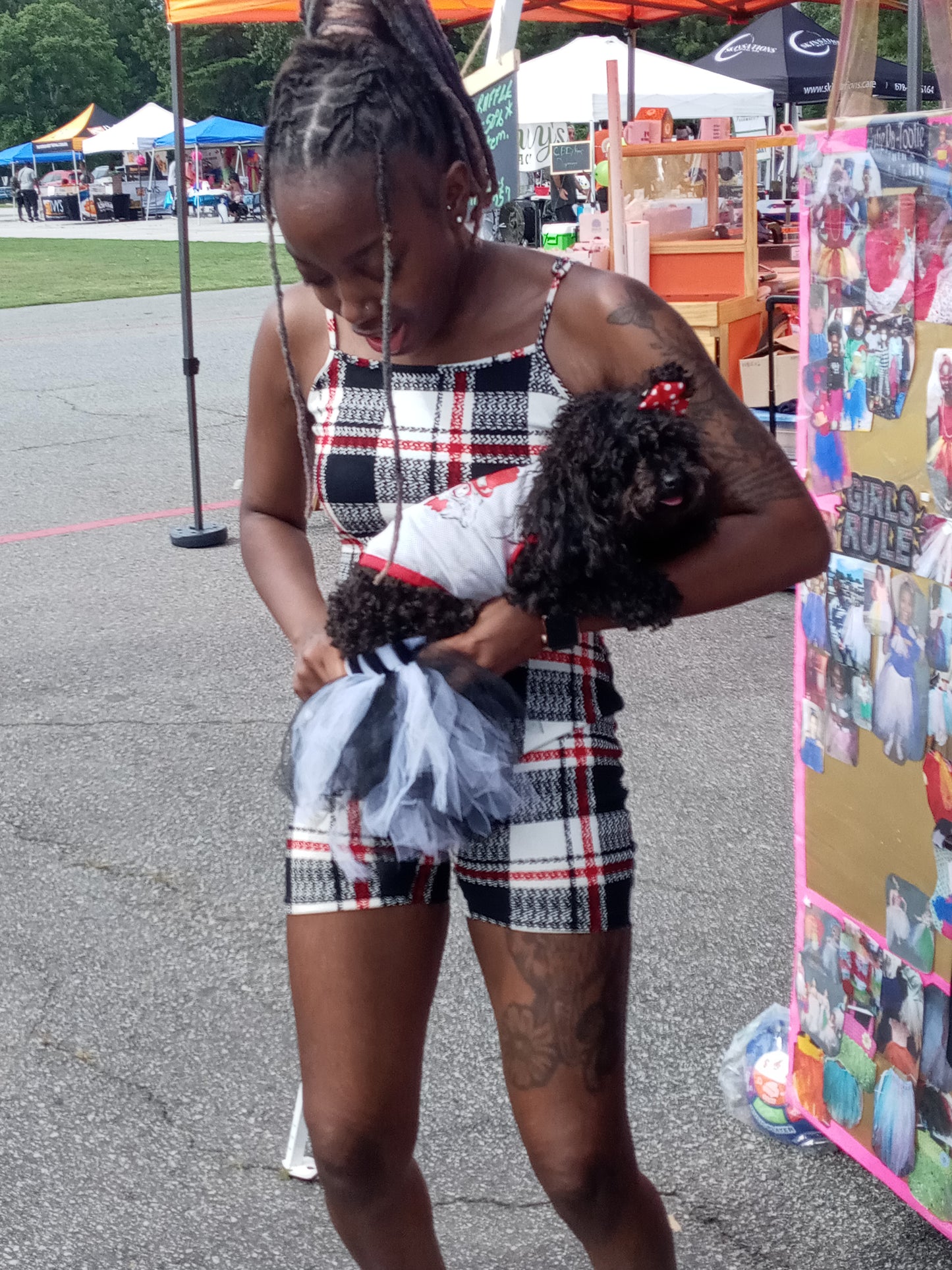 Black & White mini dog tutu