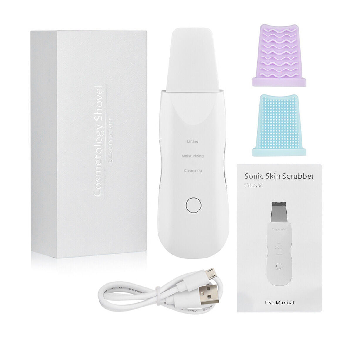 Ultrasonic, Deep Facial Cleaning Machine, with Peeling Shovel, Facial Pore Cleaner, & Pore Blackhead Remover