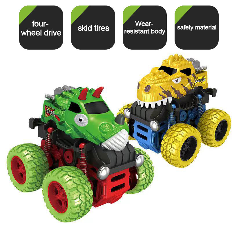 Dinosaur Inertial Toy, Friction Powered Push And Go Monster Trucks