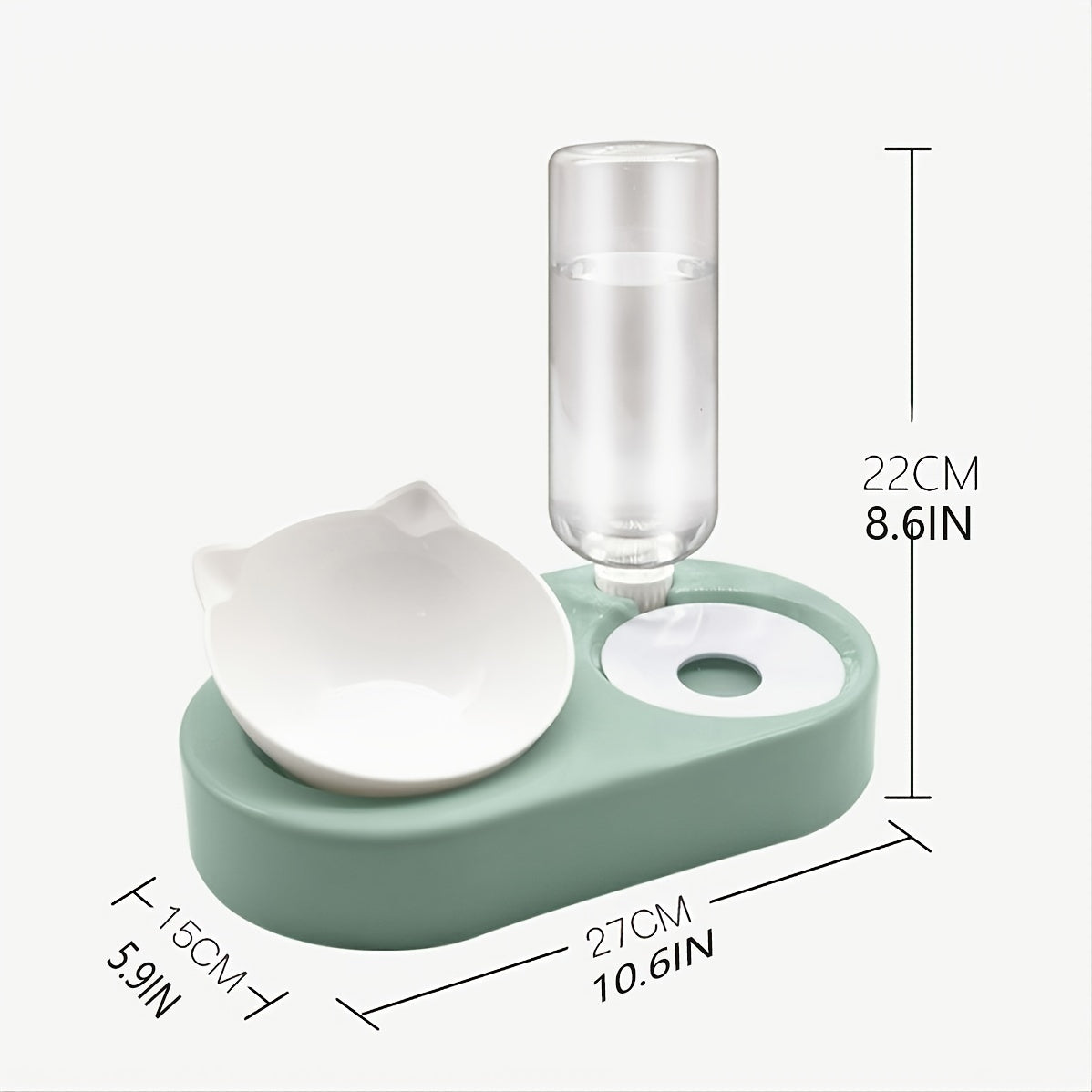 2-In-1 Pet Feeder Bowl, Automatic Water Bowl