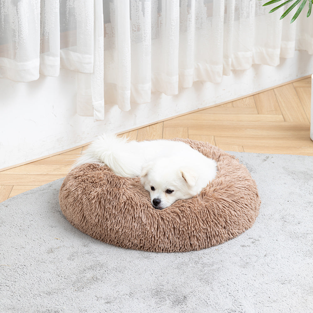 Calming Plush Pet Cushion, Sofa Pet Bed, Fluffy Pillow Nest For Small & Medium Animals