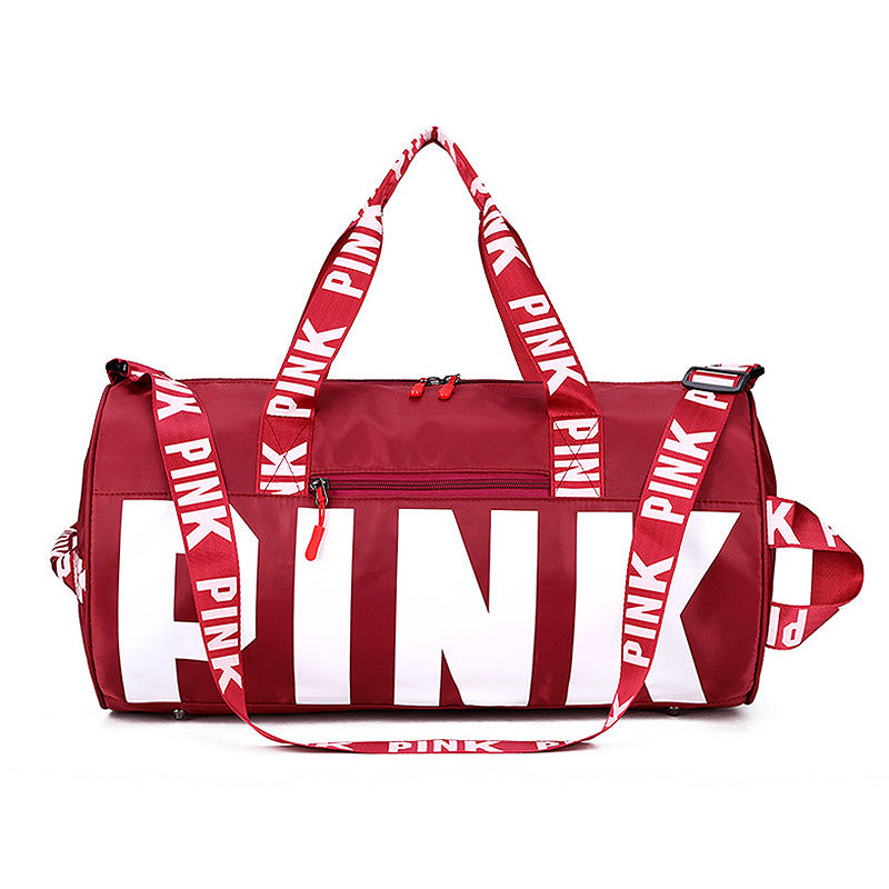 Ladies "PINK" Letters Traveling Duffle Bag