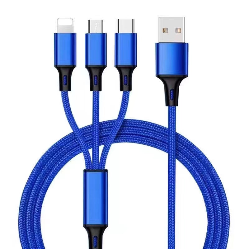 3-in-1 Charging Cable Micro / Type-C / Lightning For Apple IPhone And Android Phone Without Data Transmission